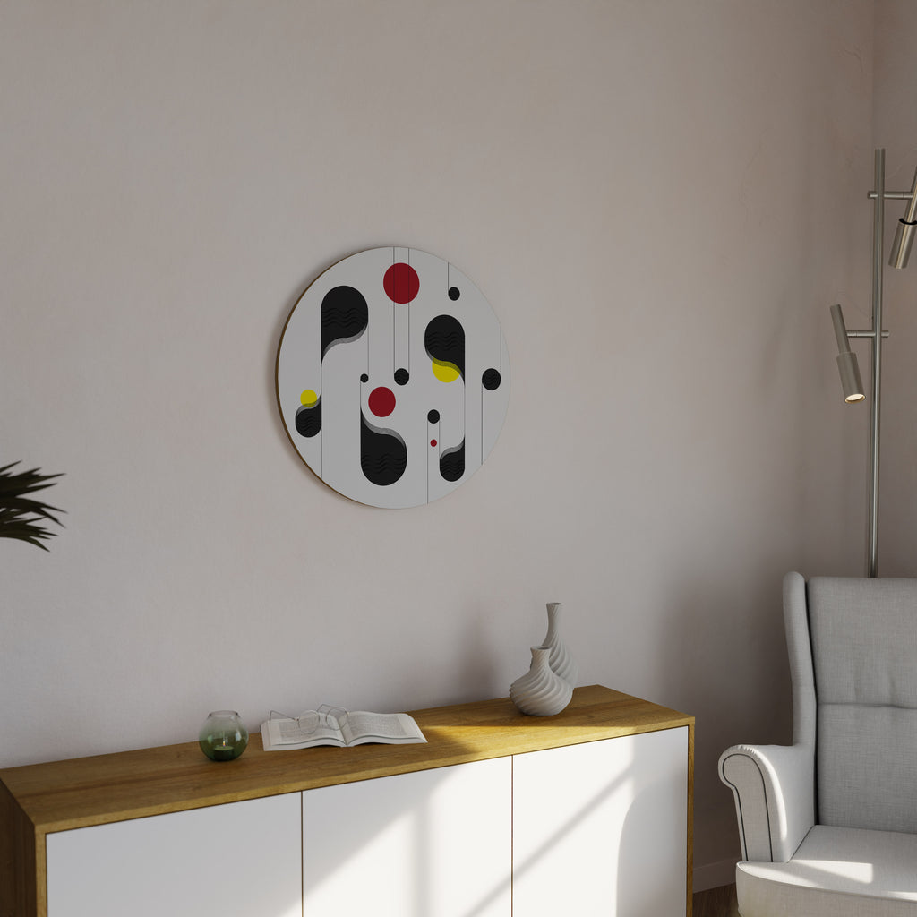 DOT-TO-DOT LULLABY Round Wall Art