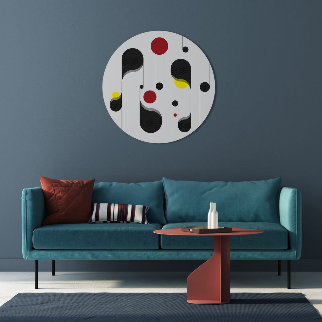 DOT-TO-DOT LULLABY Round Wall Art