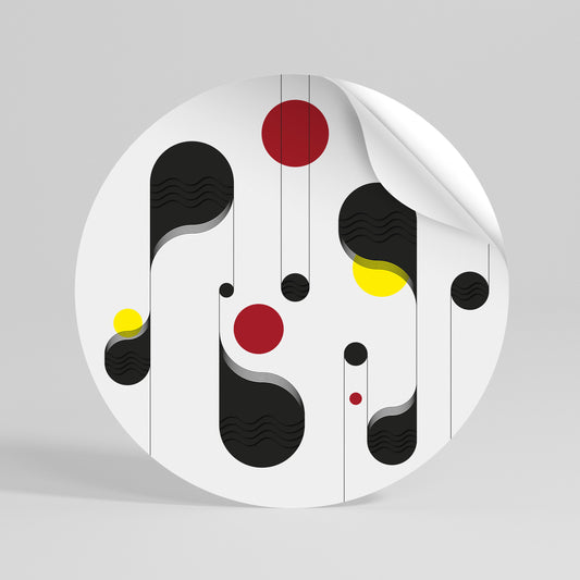 DOT-TO-DOT LULLABY Vinilo adhesivo redondo