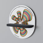 NOSTALGIC ECHOES [ENG] Estante Ovalado Decorativo en Acabado Negro