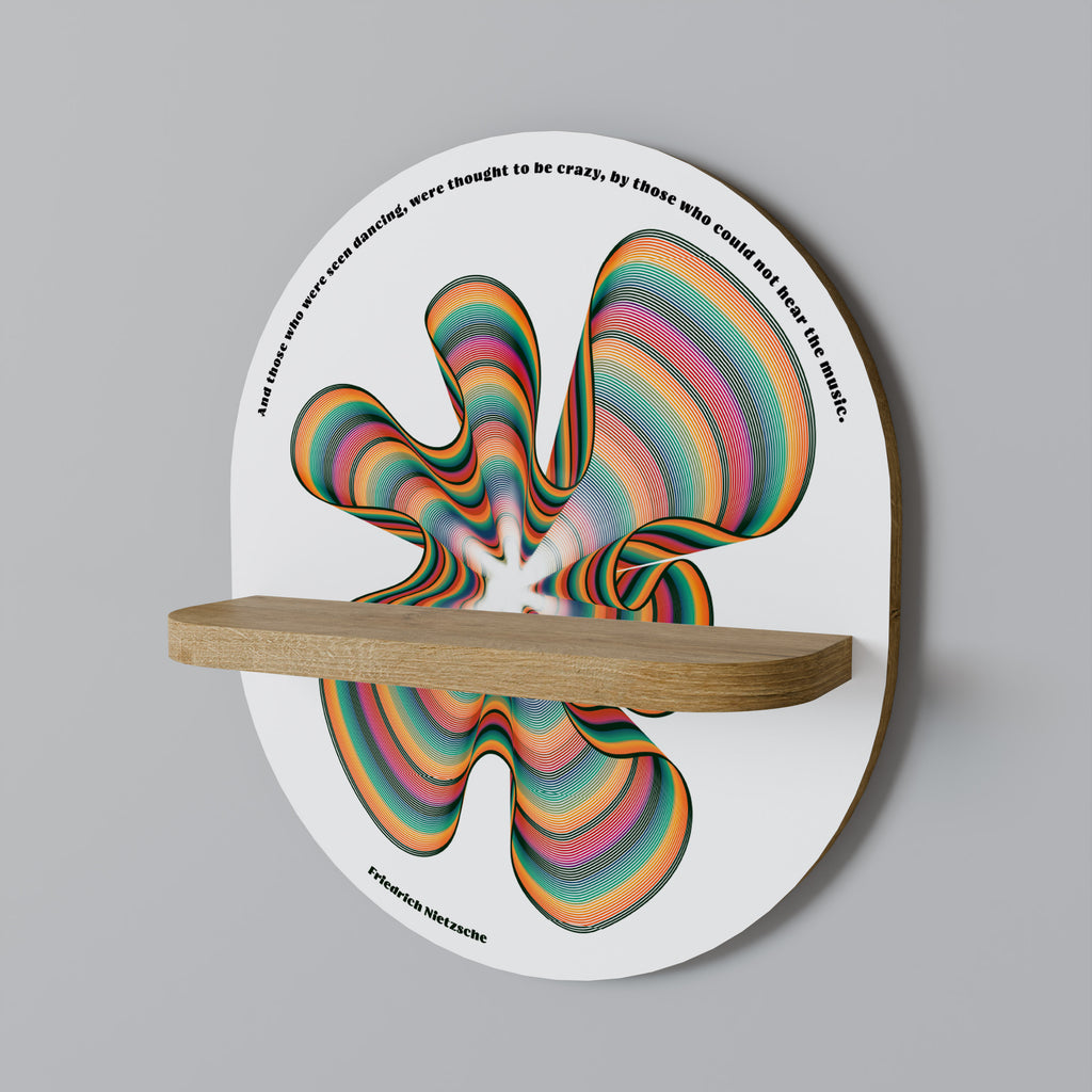 NOSTALGIC ECHOES [ENG] Oval Art Shelf In Oak Effect