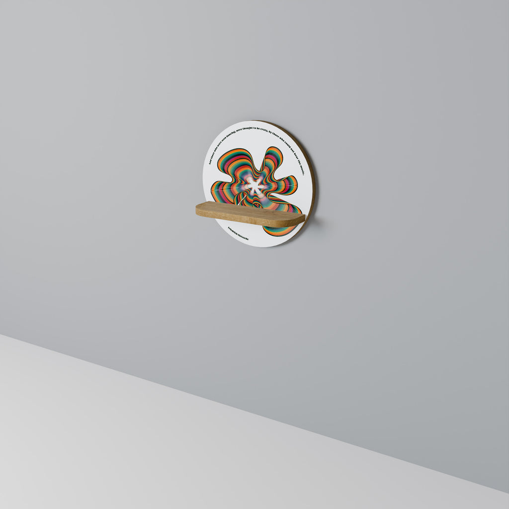 NOSTALGIC ECHOES [ENG] Round Art Shelf In Oak Effect