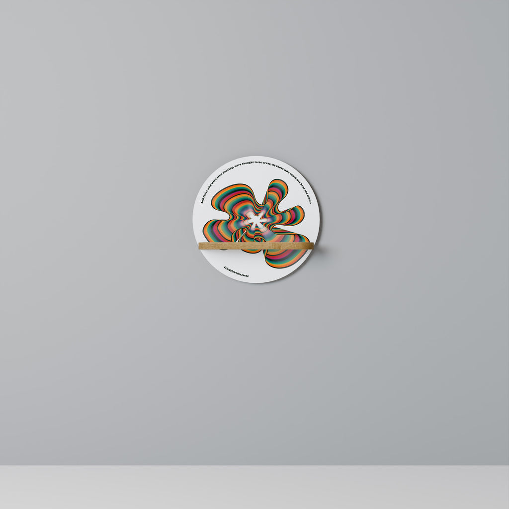 NOSTALGIC ECHOES [ENG] Round Art Shelf In Oak Effect
