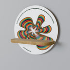 NOSTALGIC ECHOES [DE] Round Art Shelf In Oak Effect