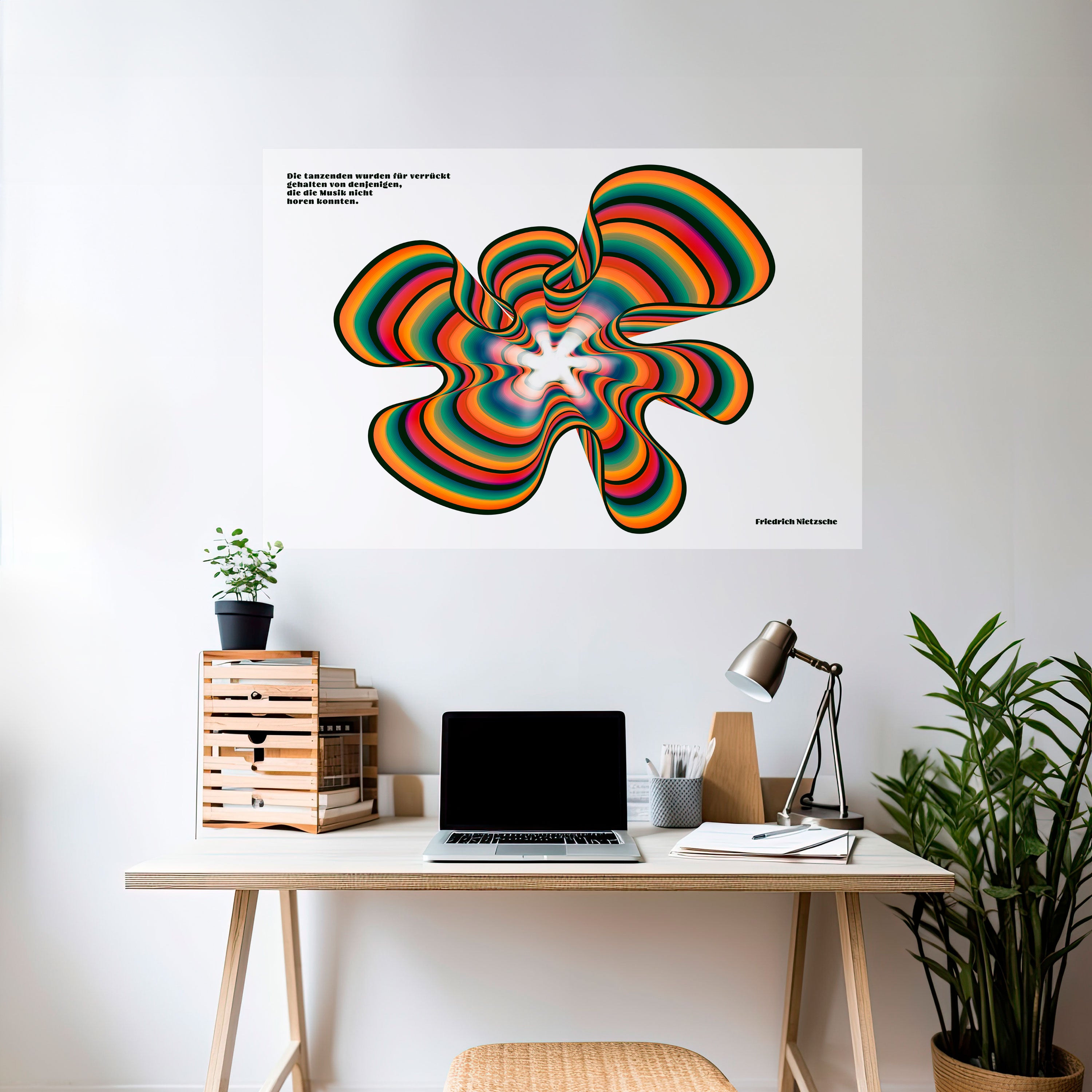 ECOS NOSTÁLGICOS [DE] Póster horizontal autoadhesivo