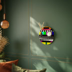 PHILIPS PATTERN Estante Ovalado Decorativo en Acabado Negro