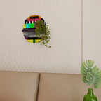 PHILIPS PATTERN Estante Ovalado Decorativo en Acabado Negro