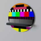 PHILIPS PATTERN Estante Redondo Decorativo en Acabado Negro