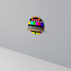 PHILIPS PATTERN Estante Redondo Decorativo en Efecto Roble