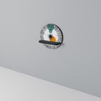 CHROMALINE CREATION Round Art Shelf In Black Finish