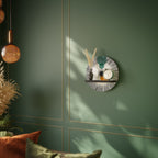 CHROMALINE CREATION Round Art Shelf In Black Finish