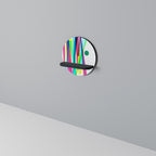 WHIMSY NEON Estante Redondo Decorativo en Acabado Negro