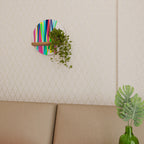 WHIMSY NEON Estante Redondo Decorativo en Efecto Roble