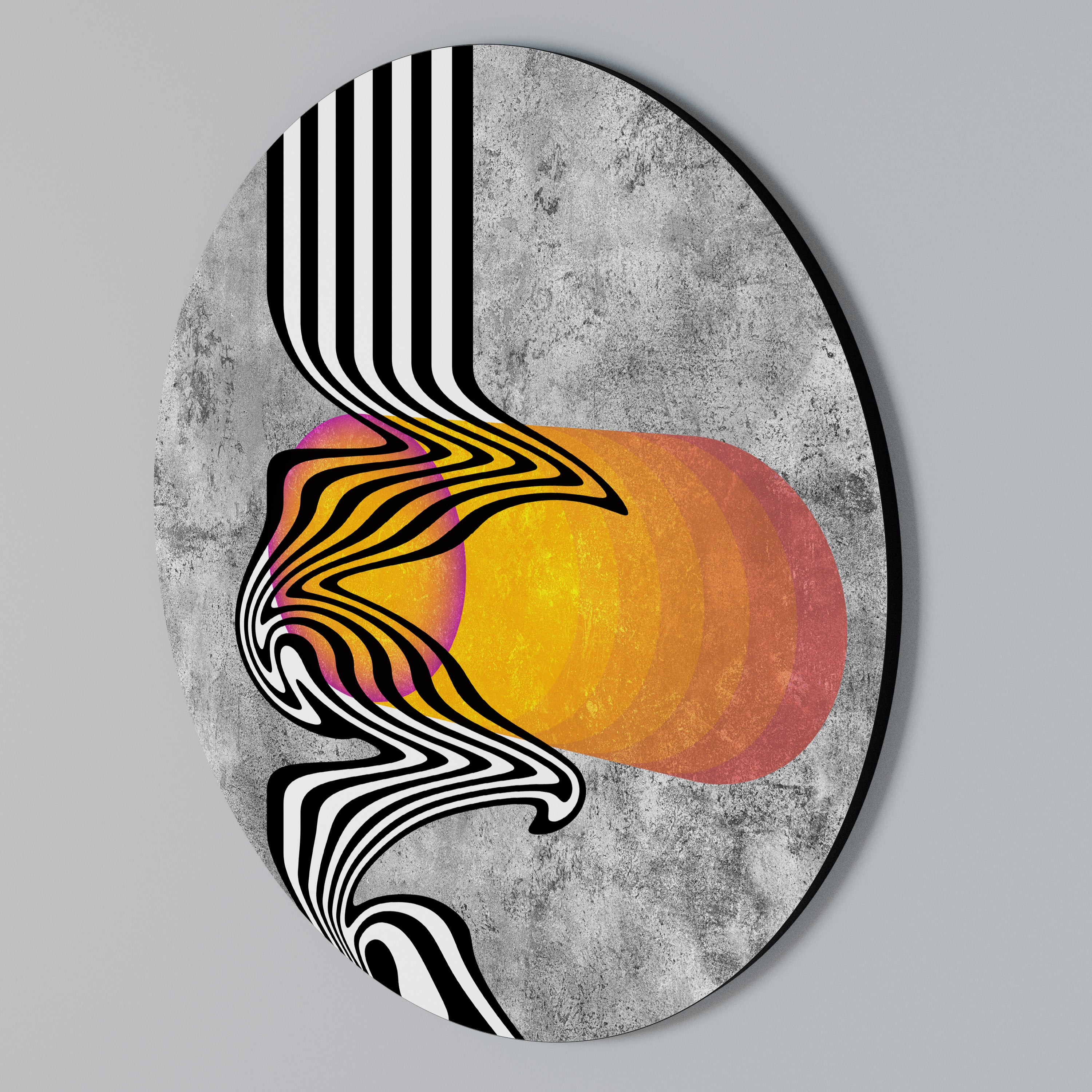 WHIMSICAL WAVES Round Wall Art