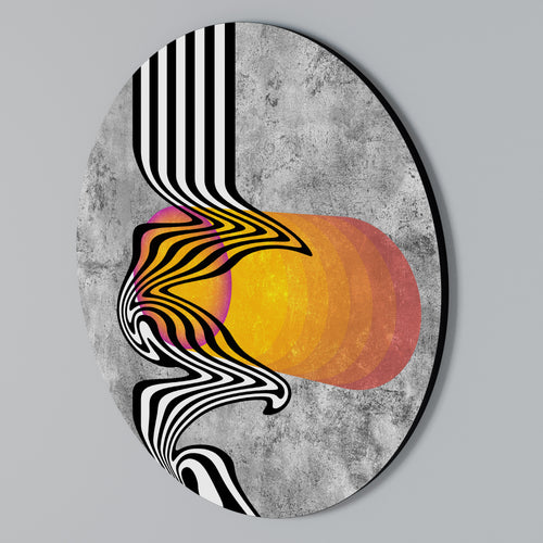 WHIMSICAL WAVES Round Wall Art