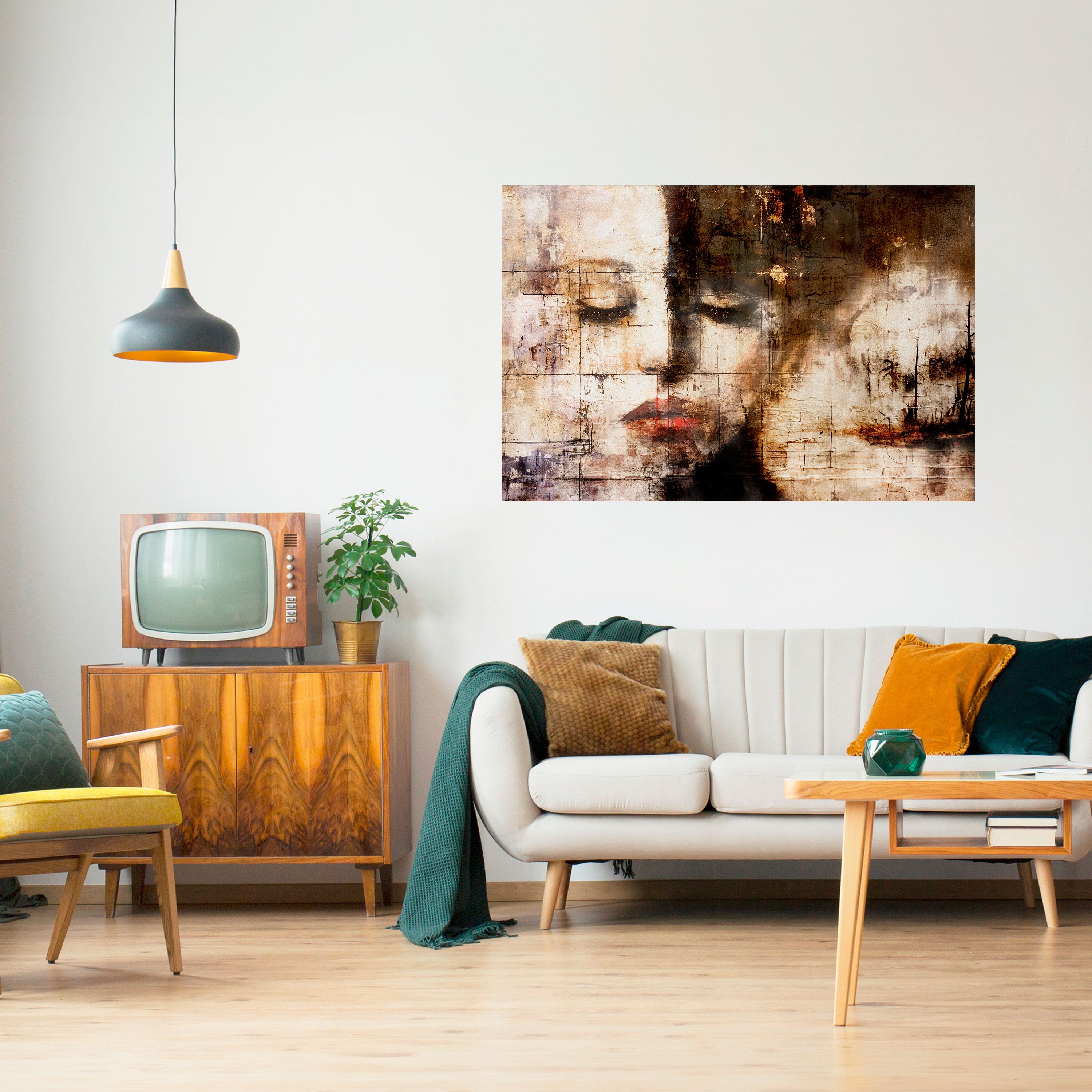 SERENIDAD CAPTURADA Póster horizontal autoadhesivo