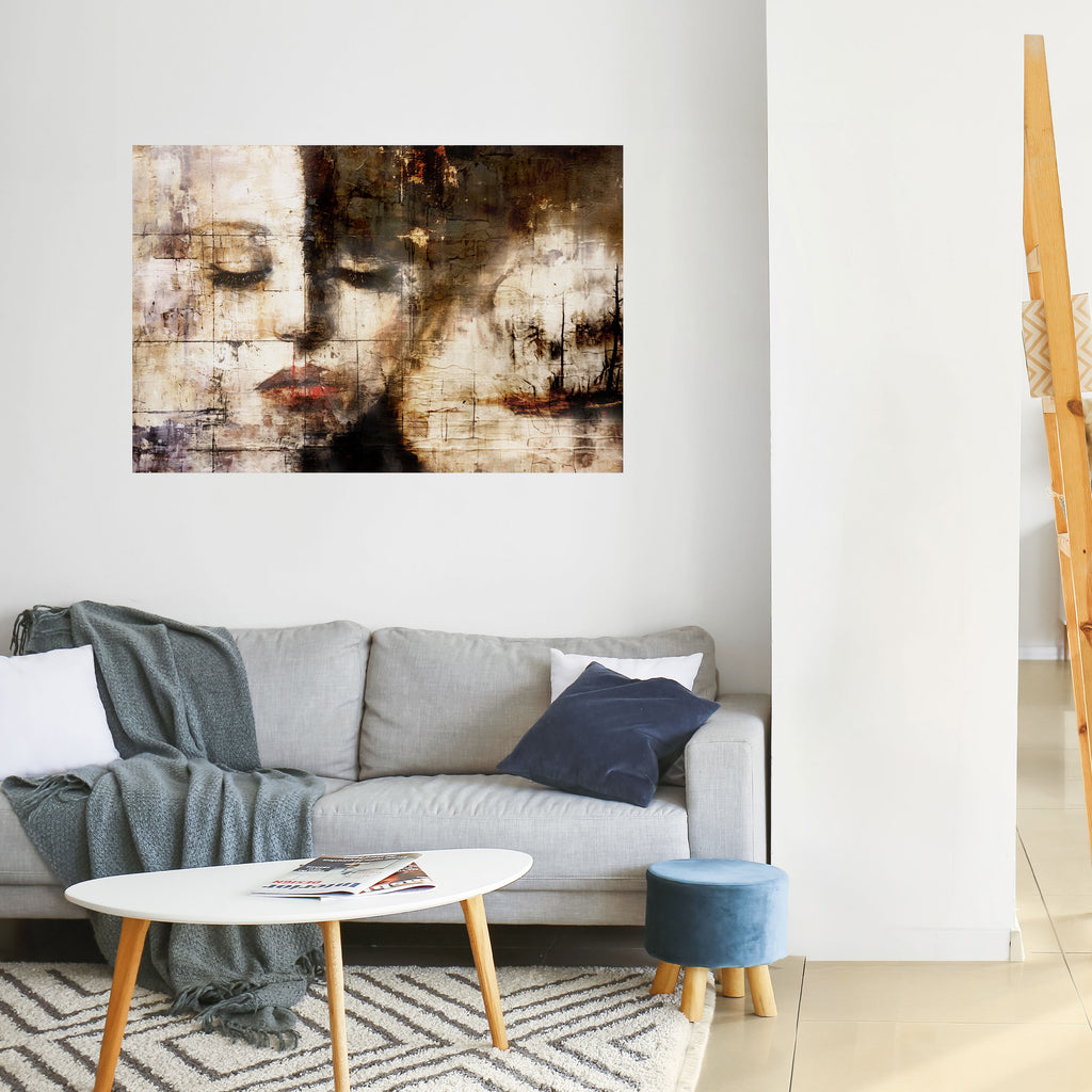 SERENIDAD CAPTURADA Póster horizontal autoadhesivo