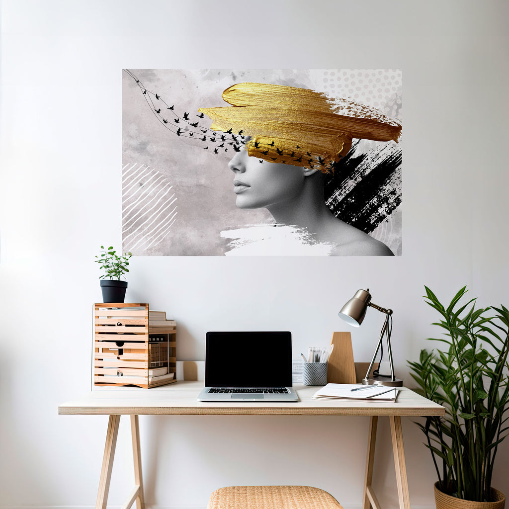 Póster horizontal autoadhesivo PENSAMIENTOS DEL TESORO