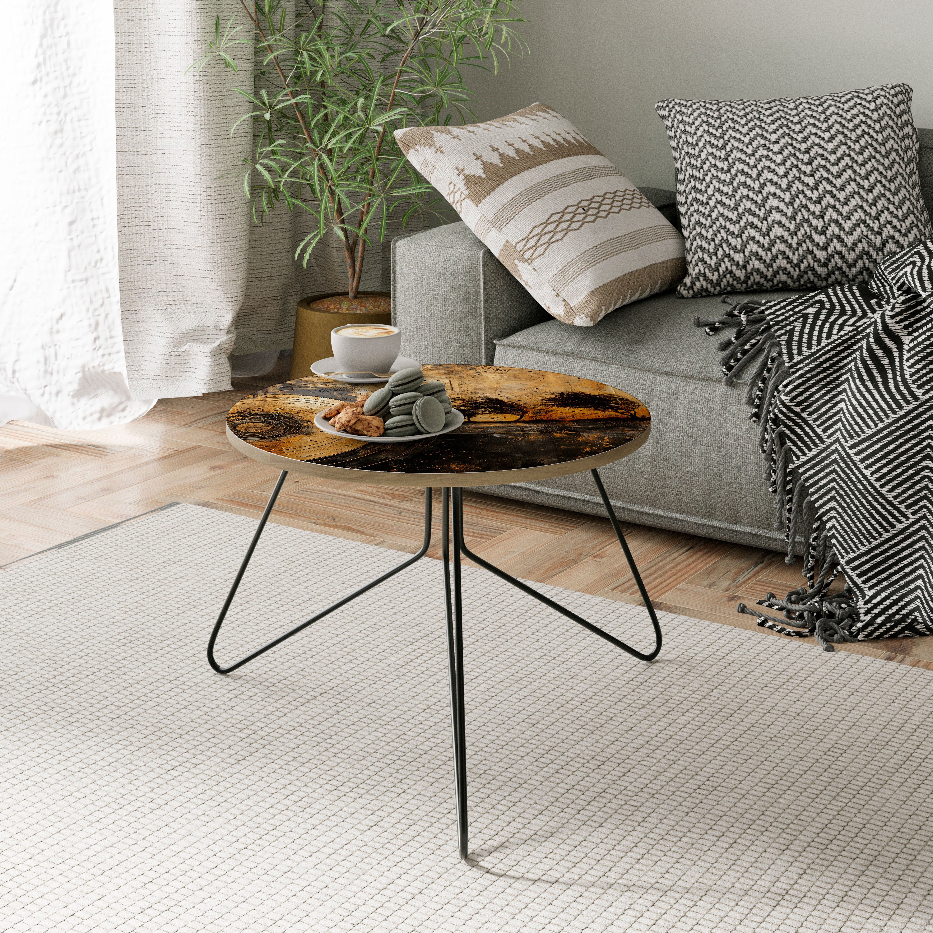 COPPERY EARTHQUAKE Coffee Table 60