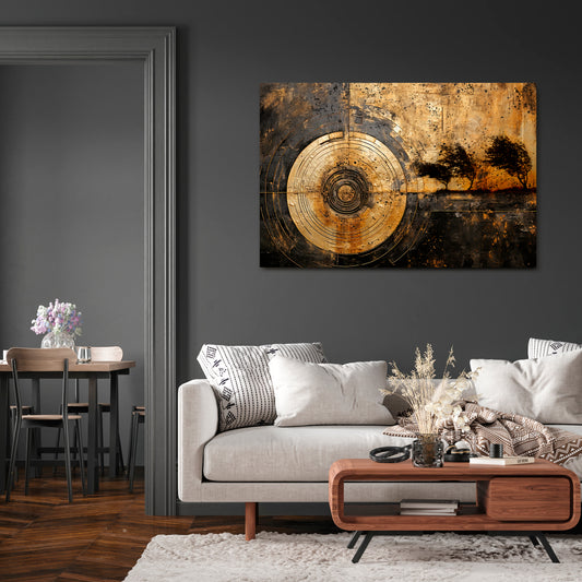COPPERY EARTHQUAKE Cuadro en lienzo horizontal