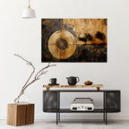 COPPERY EARTHQUAKE Peel and Stick Horizontal Poster