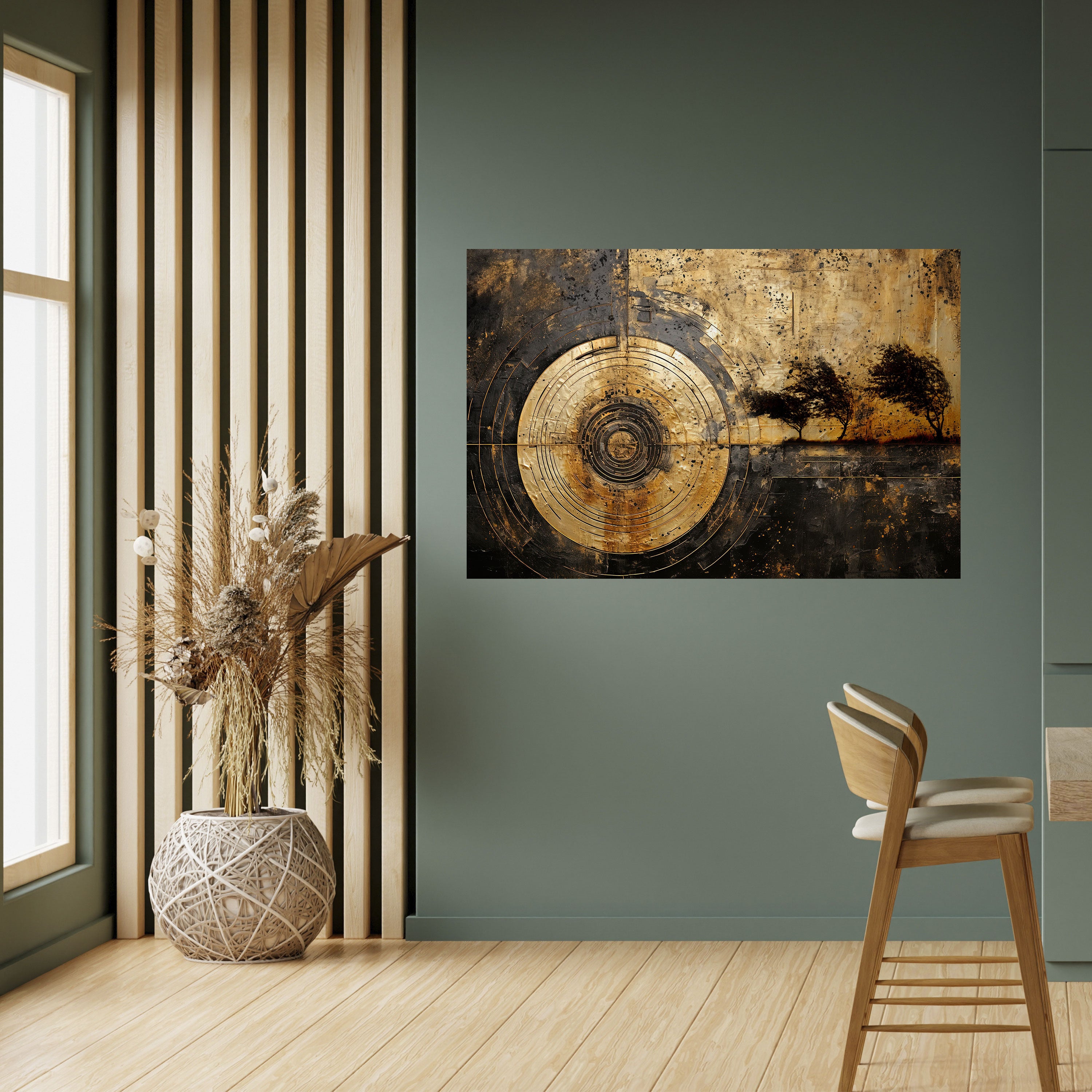 TERREMOTO COBRIZO Póster horizontal autoadhesivo