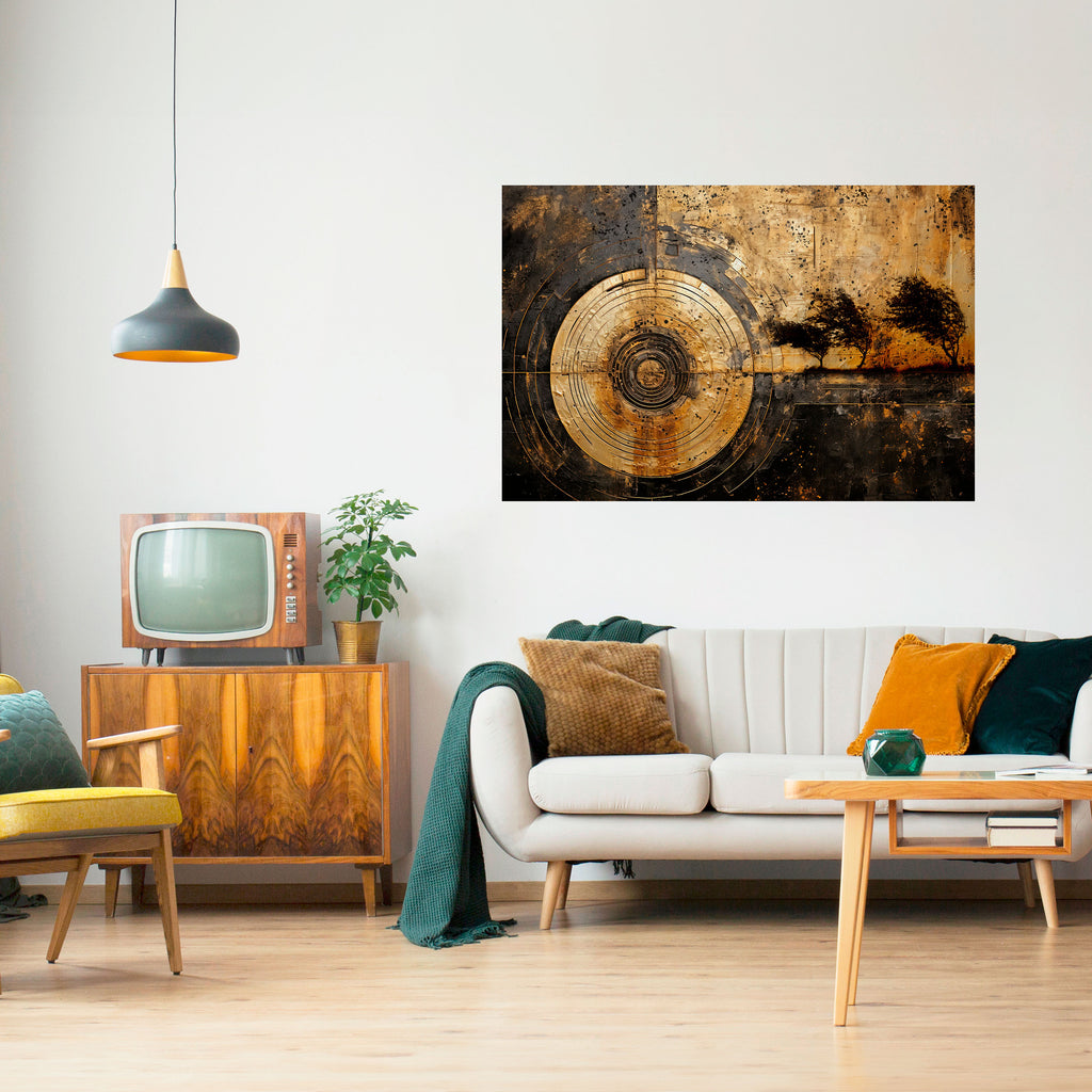 TERREMOTO COBRIZO Póster horizontal autoadhesivo