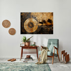 COPPERY EARTHQUAKE Peel and Stick Horizontal Poster