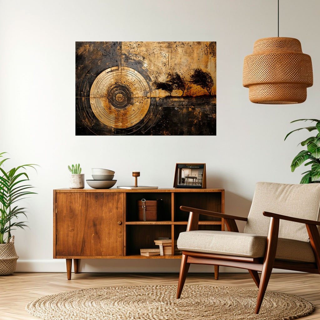 TERREMOTO COBRIZO Póster horizontal autoadhesivo