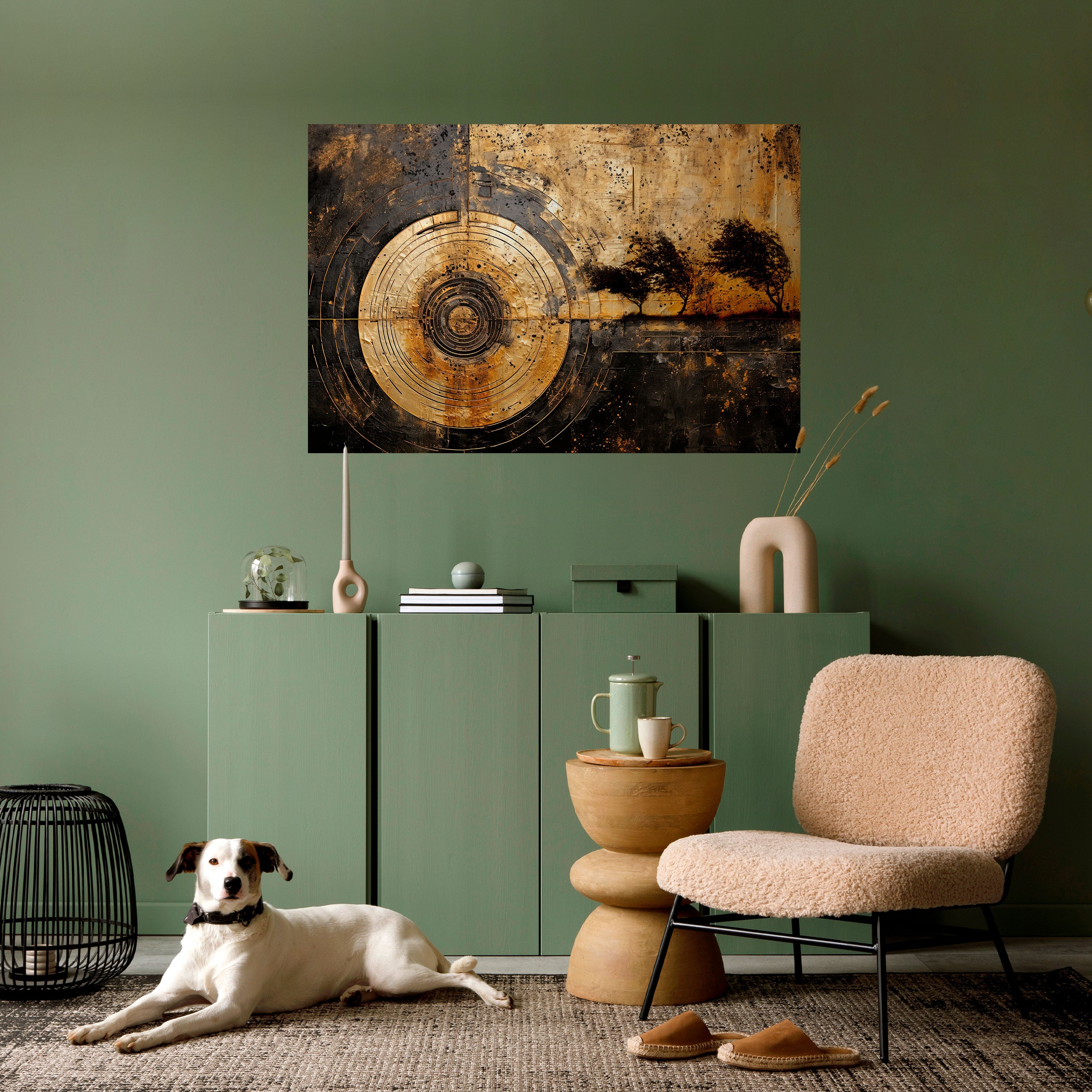 TERREMOTO COBRIZO Póster horizontal autoadhesivo