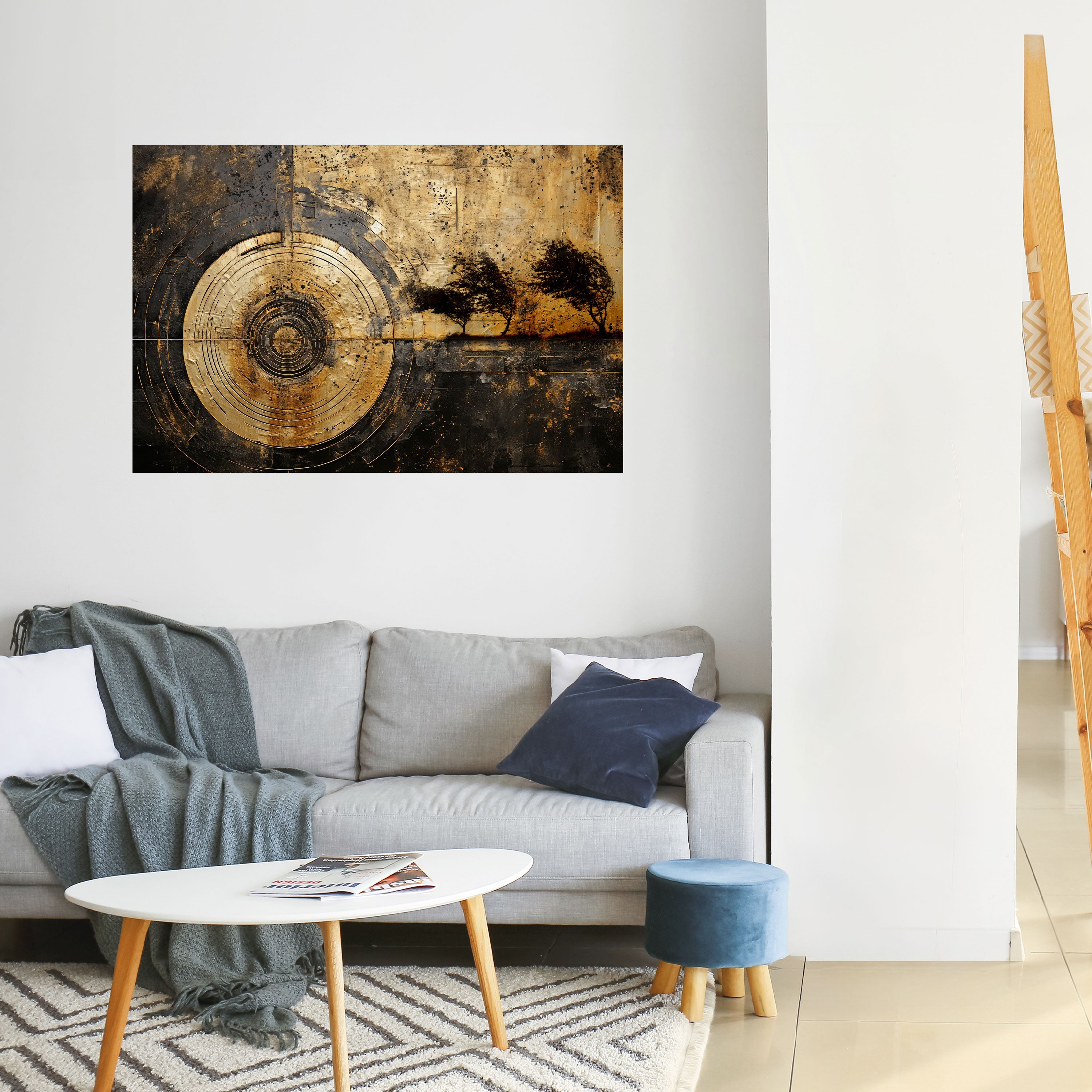 TERREMOTO COBRIZO Póster horizontal autoadhesivo