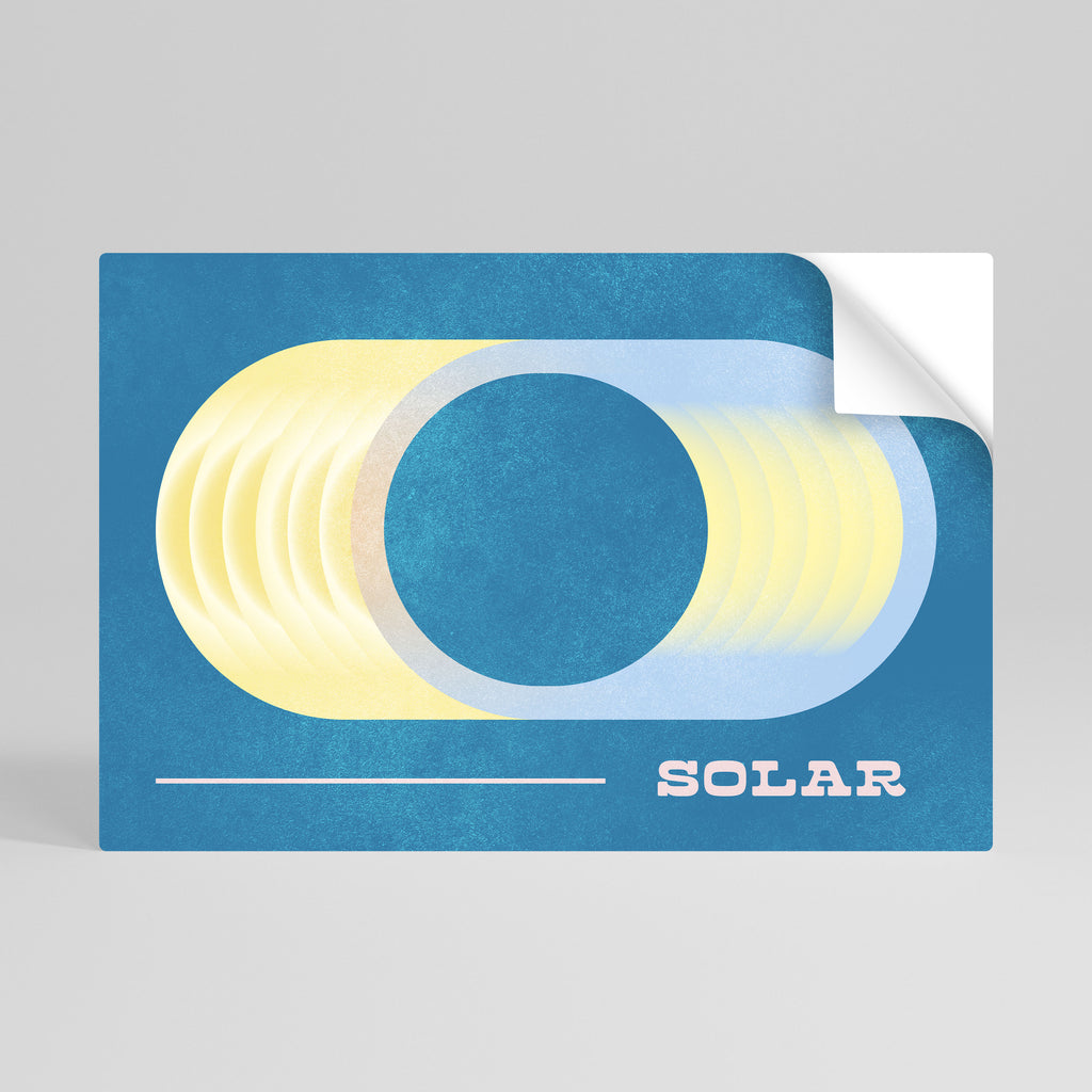 Póster horizontal autoadhesivo con apertura solar