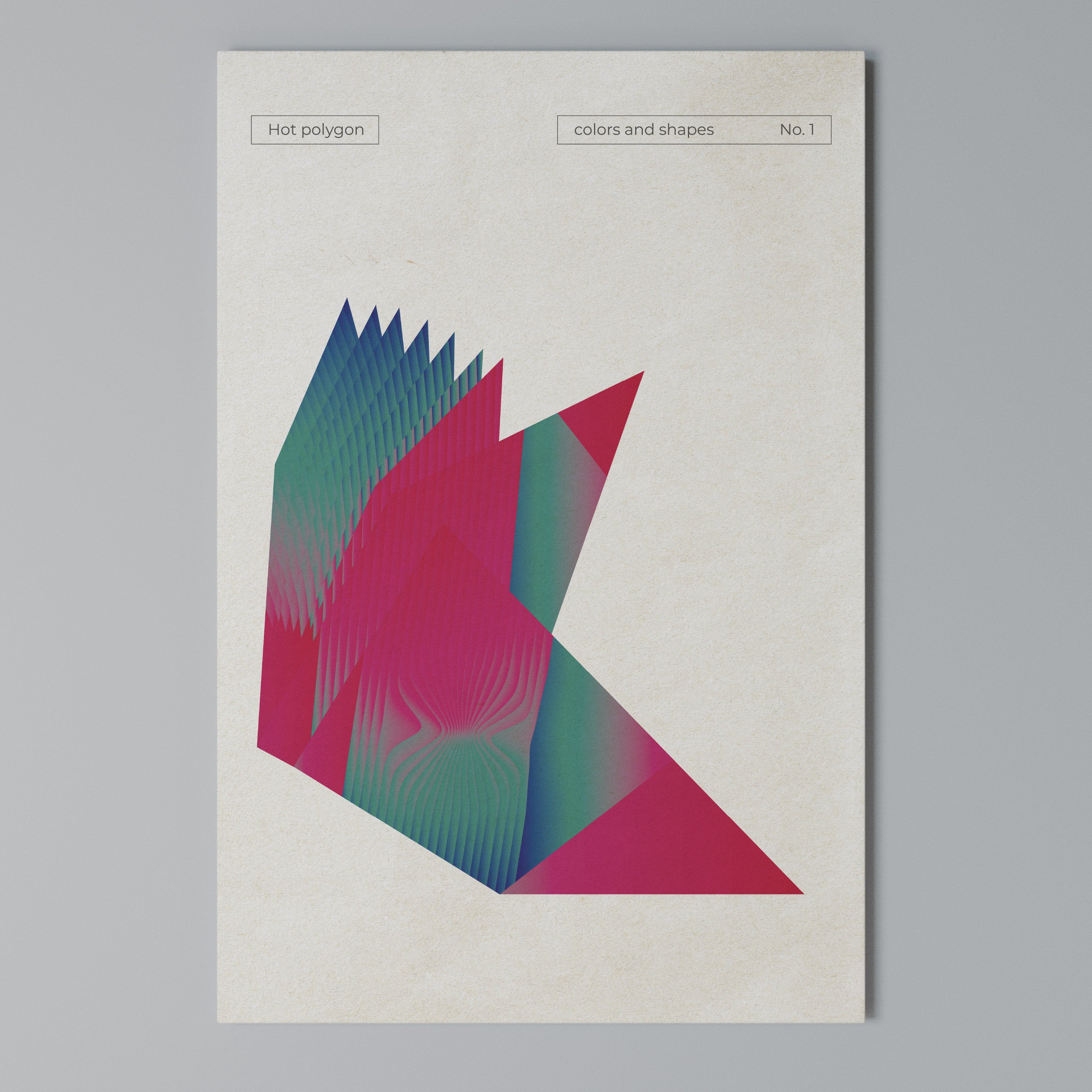 HOT POLYGON Cuadro en lienzo vertical