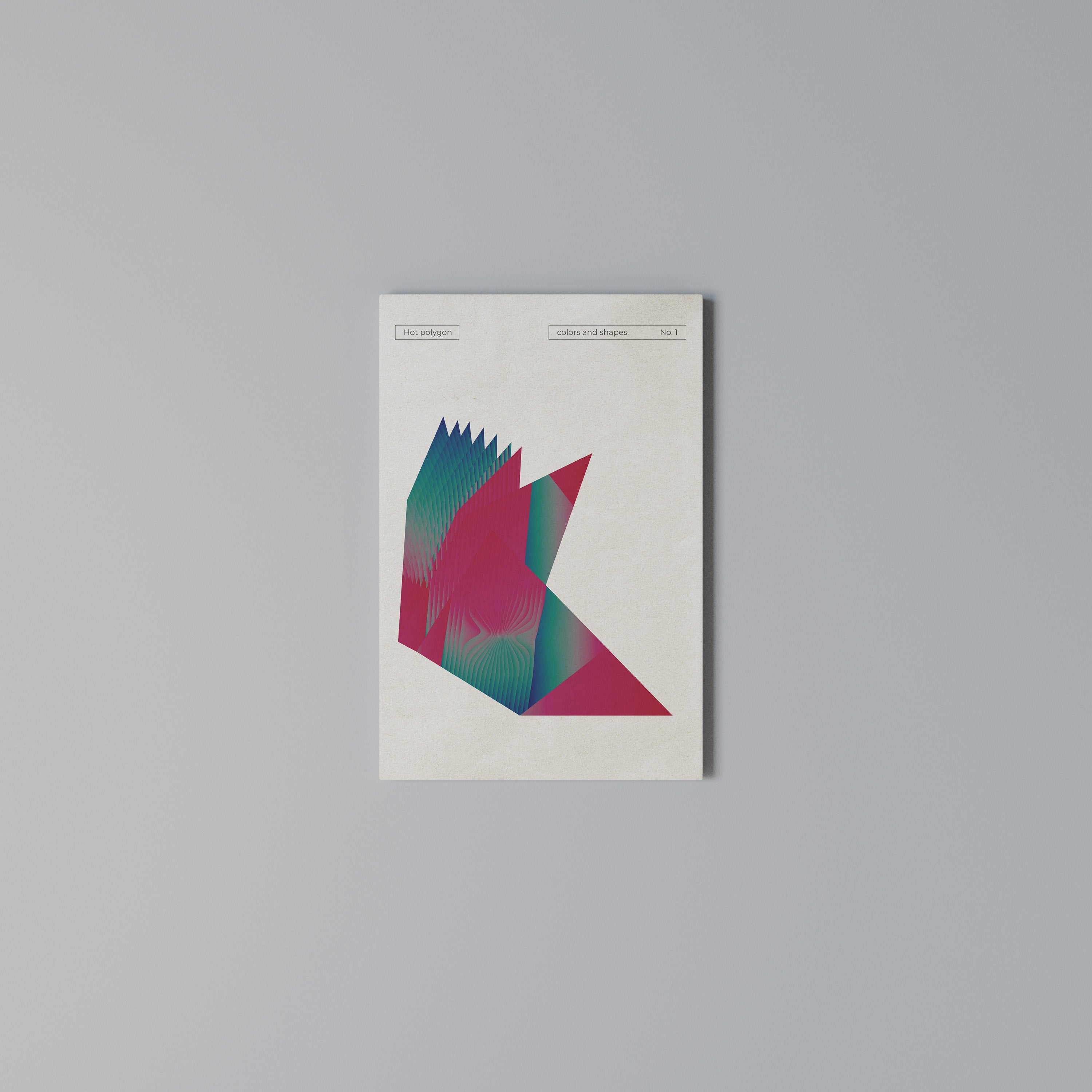 HOT POLYGON Cuadro en lienzo vertical