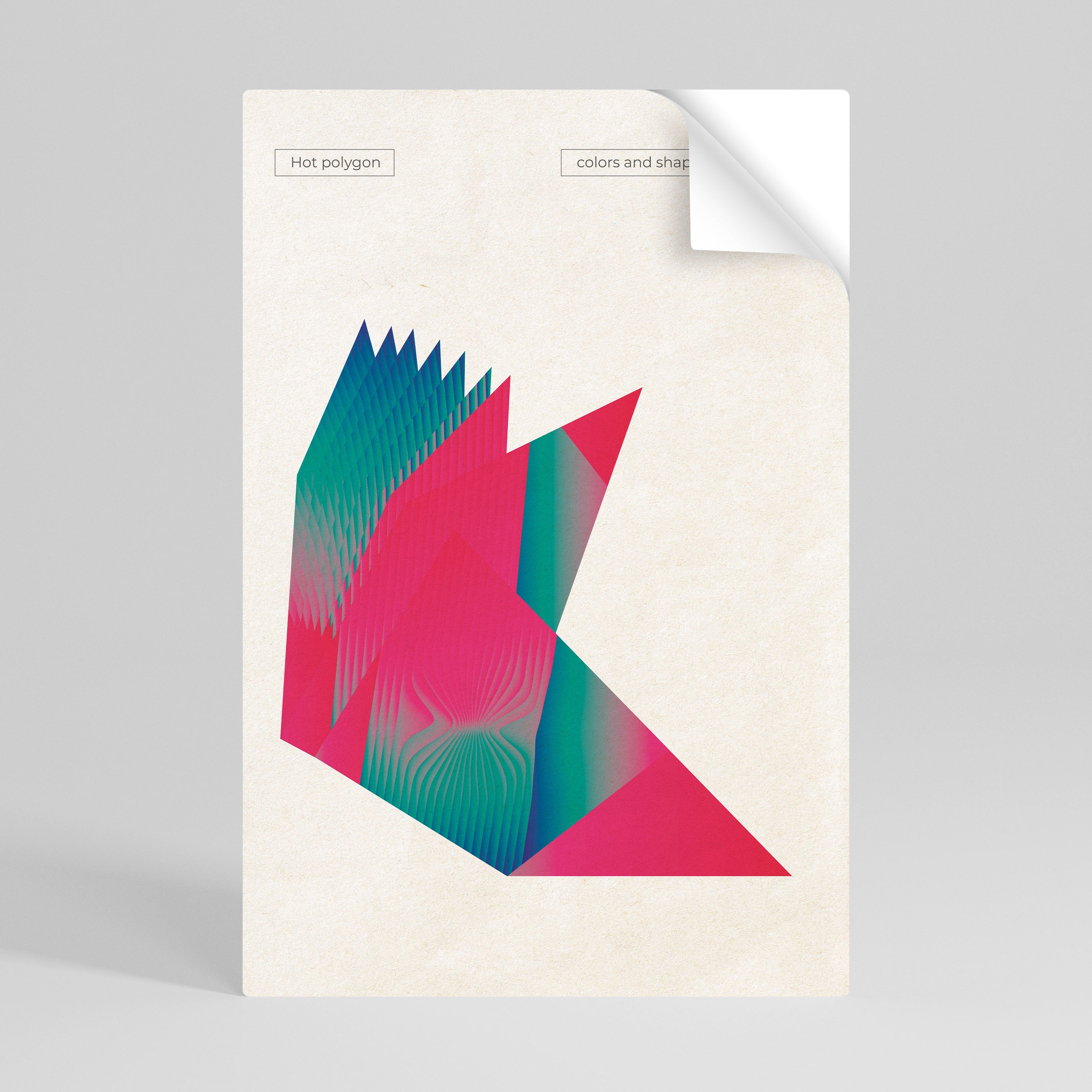 HOT POLYGON Póster adhesivo vertical