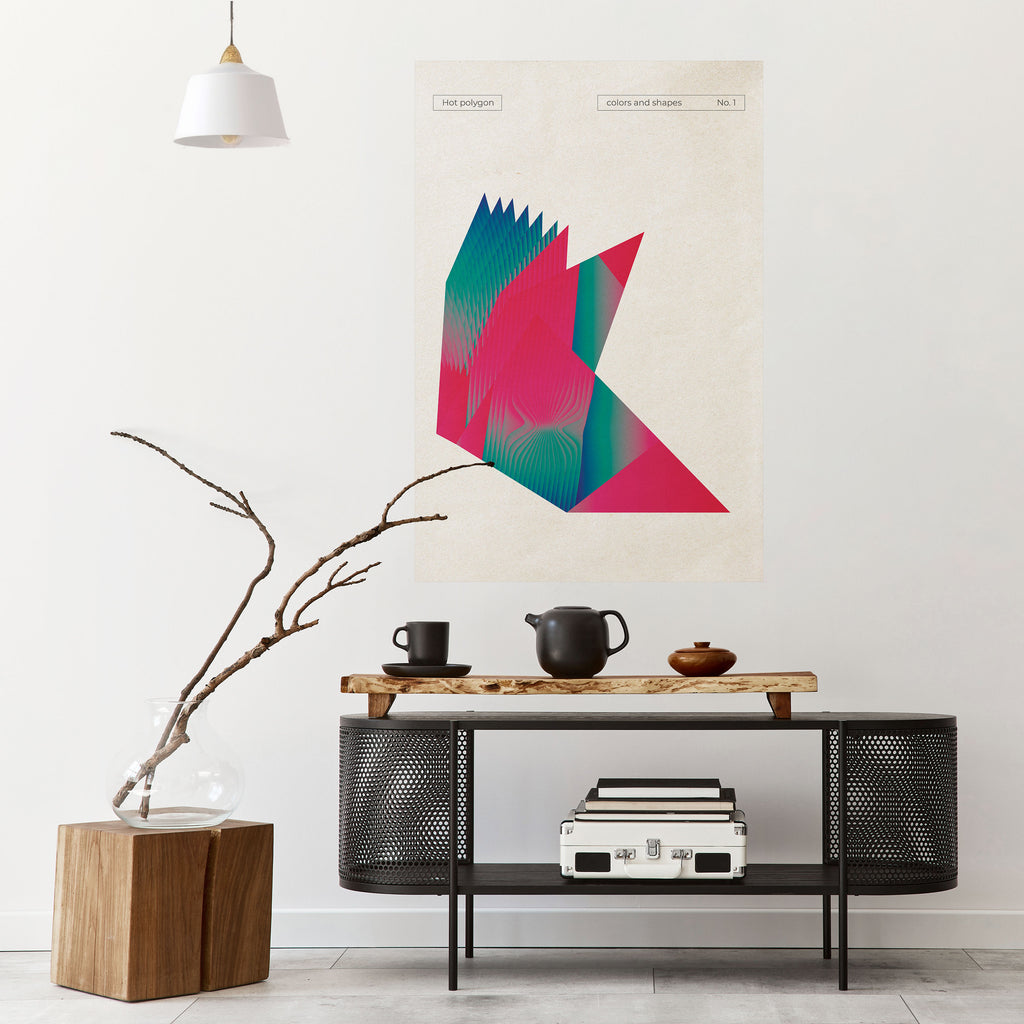 HOT POLYGON Peel and Stick Vertical Poster