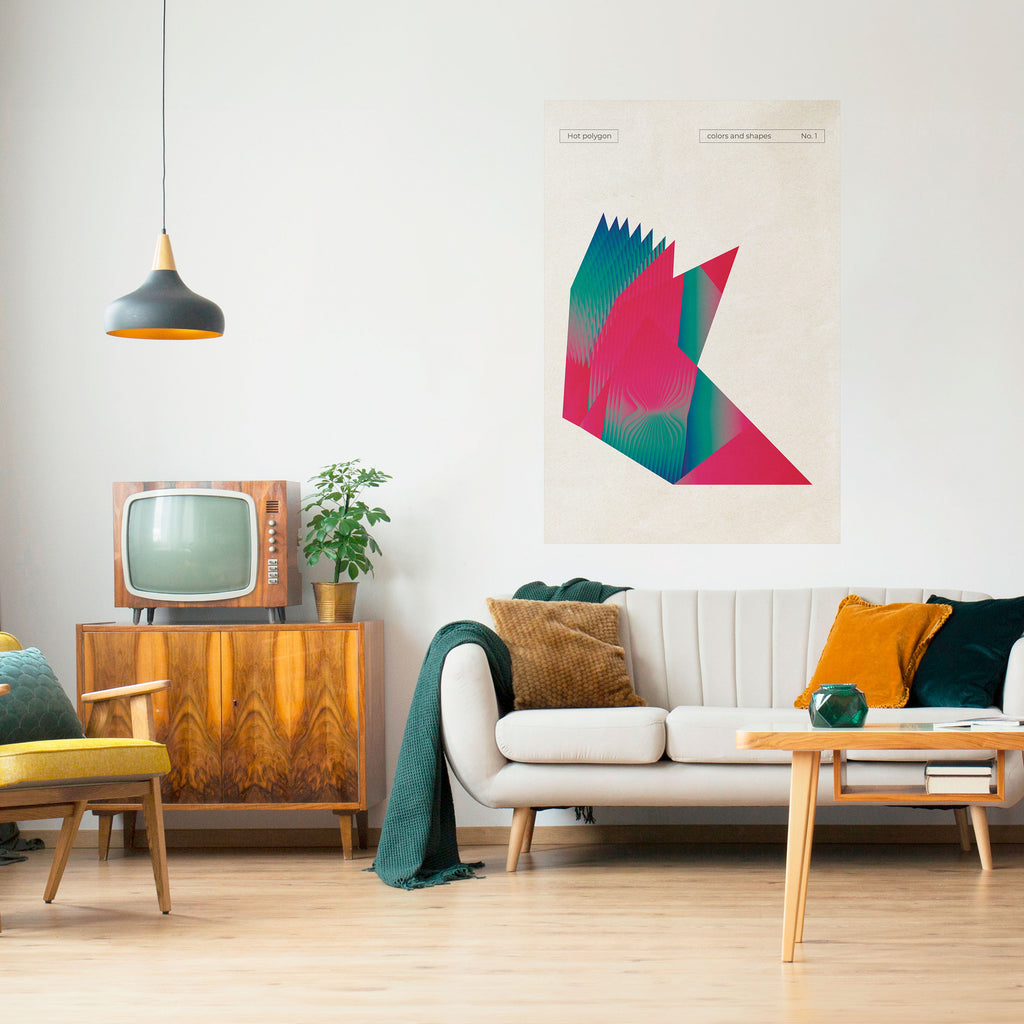 HOT POLYGON Peel and Stick Vertical Poster