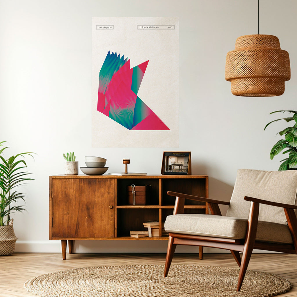 HOT POLYGON Peel and Stick Vertical Poster