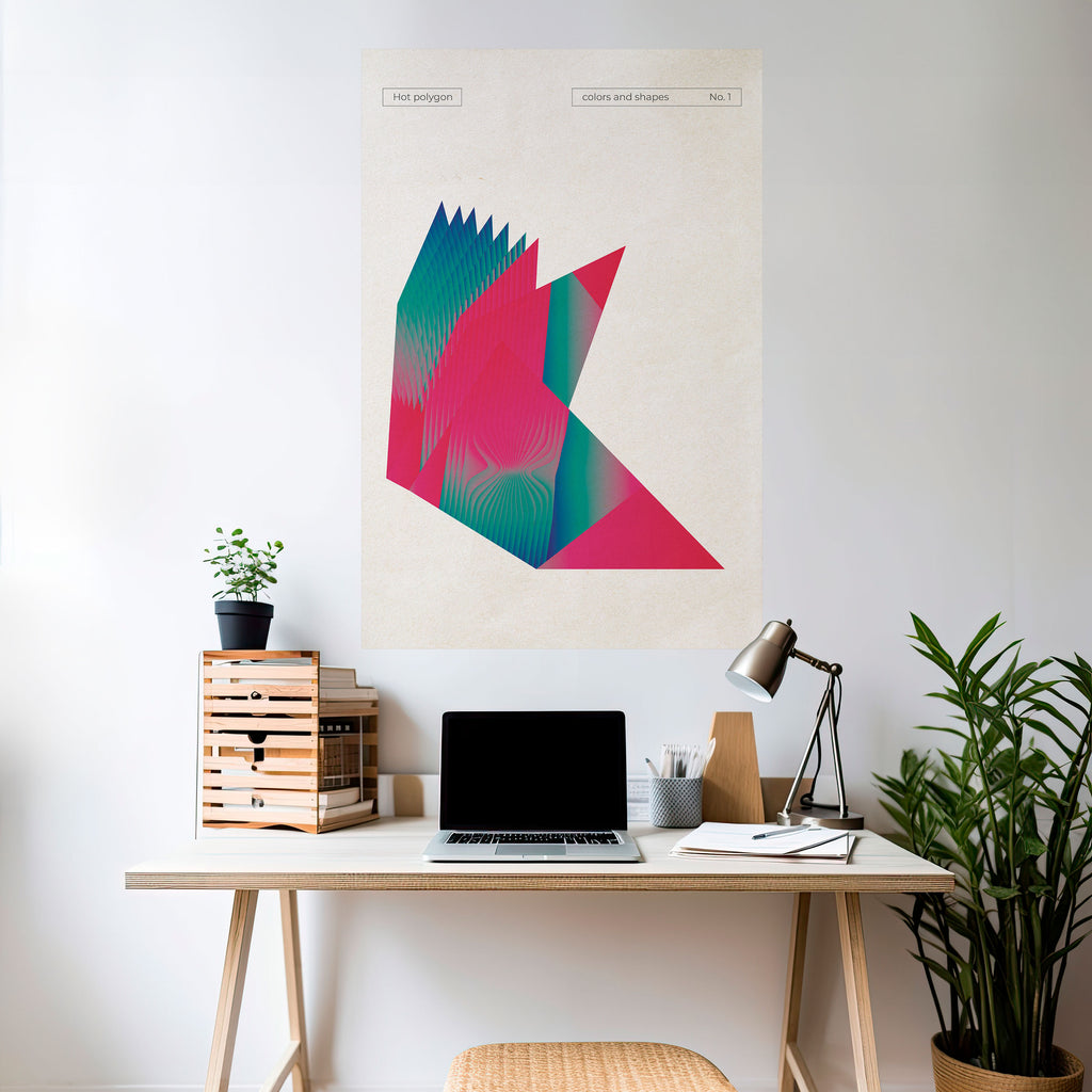 HOT POLYGON Peel and Stick Vertical Poster