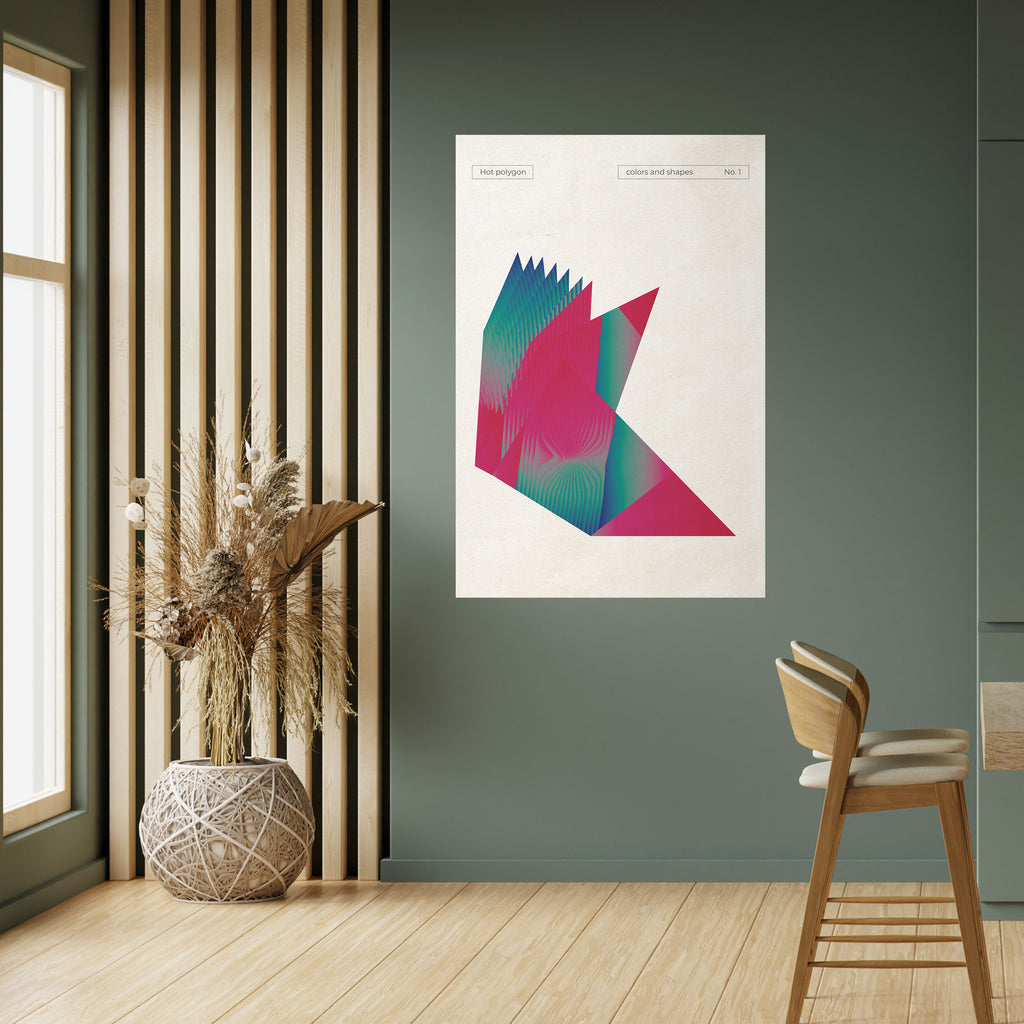 HOT POLYGON Peel and Stick Vertical Poster