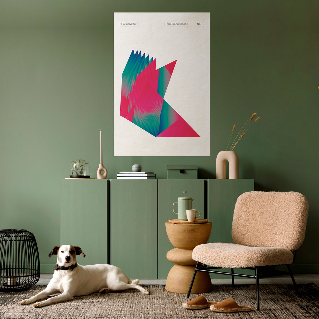 HOT POLYGON Peel and Stick Vertical Poster