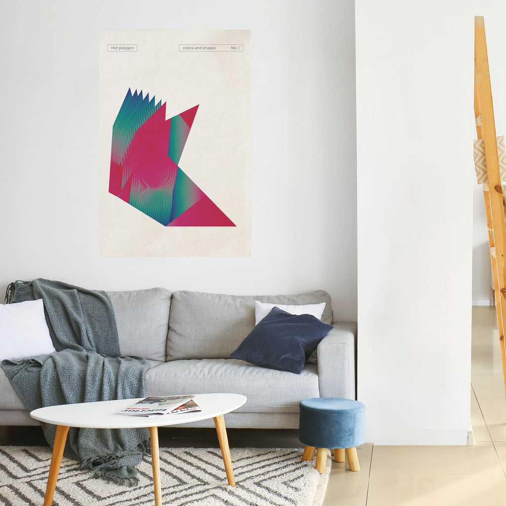 HOT POLYGON Peel and Stick Vertical Poster