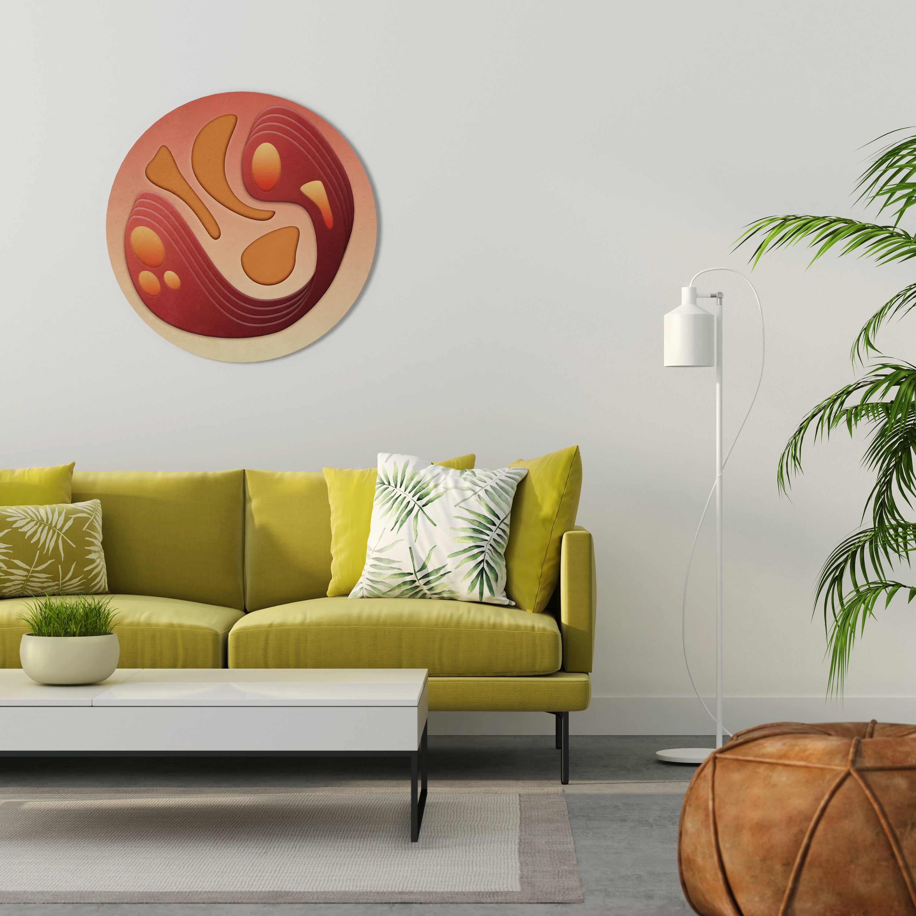 IMMERSION STRUCTURE Round Wall Art