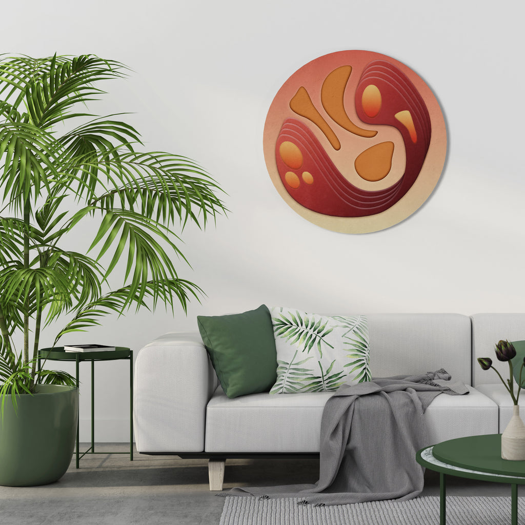 IMMERSION STRUCTURE Round Wall Art
