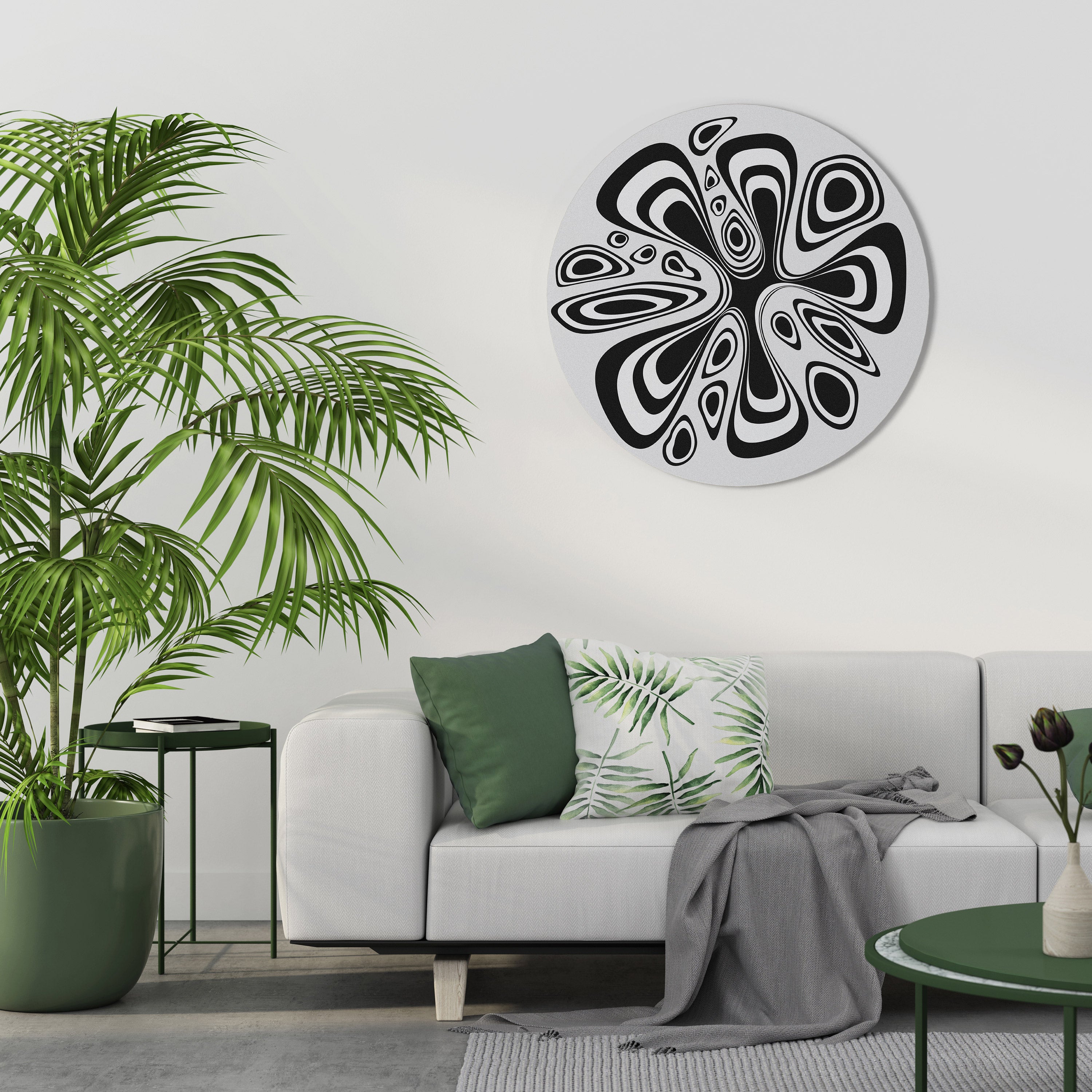 HIPNOTIZING BLOT Round Wall Art