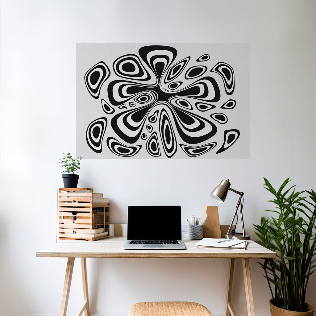 Póster horizontal autoadhesivo despegable HIPNOTIZANTE BLOT