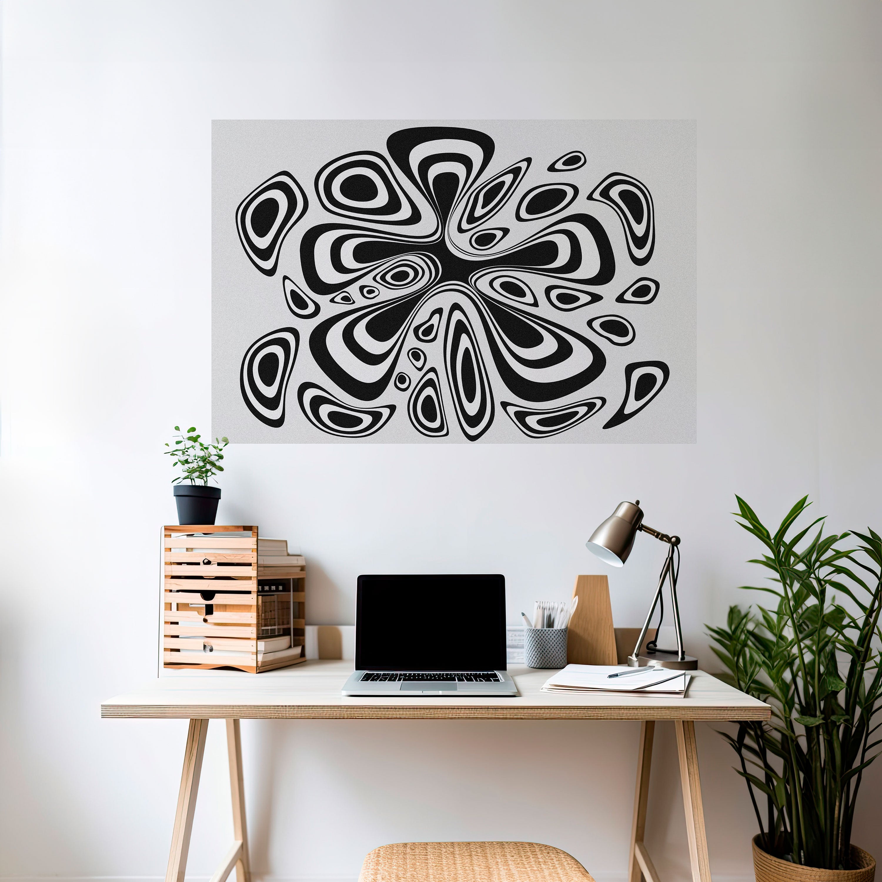 Póster horizontal autoadhesivo despegable HIPNOTIZANTE BLOT