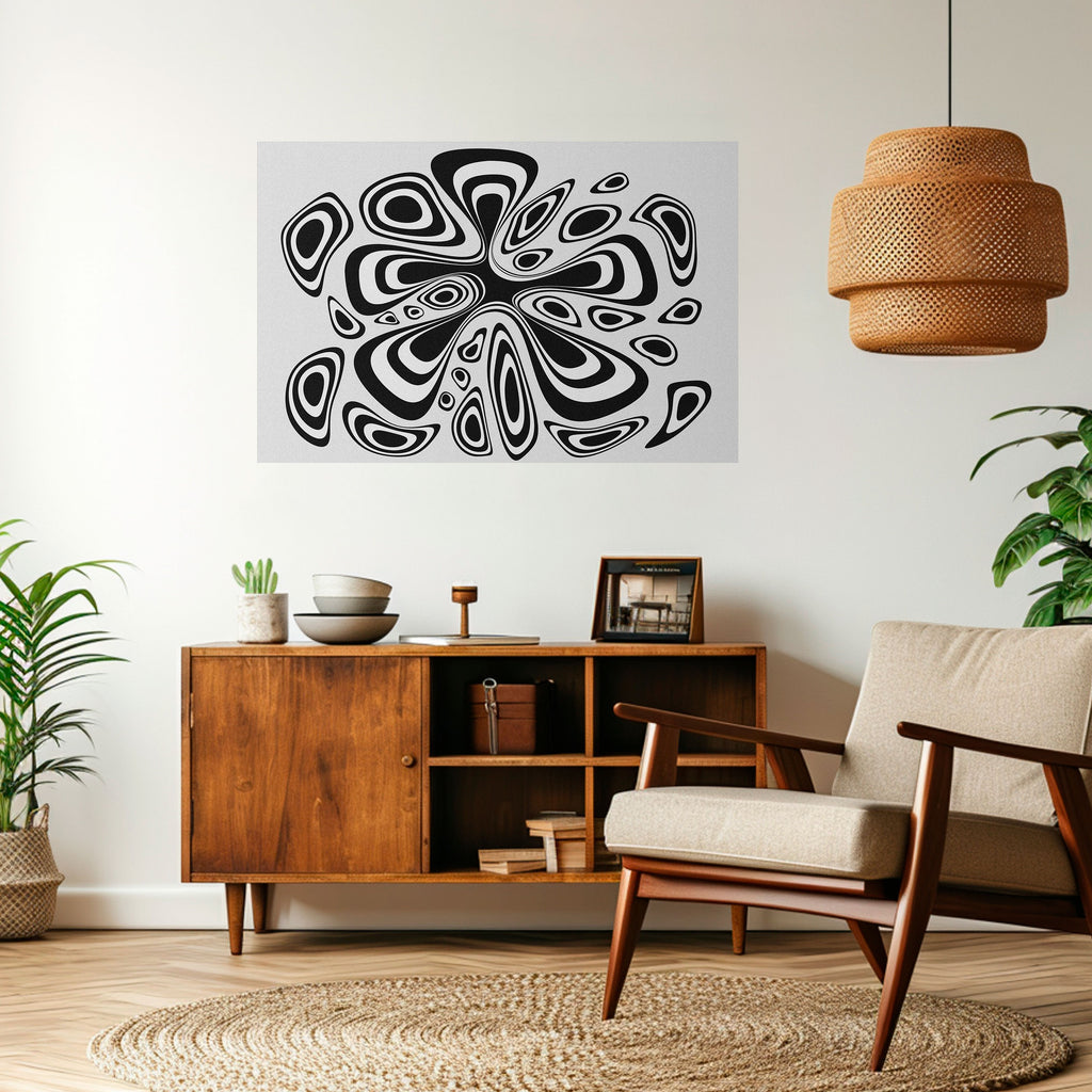 Póster horizontal autoadhesivo despegable HIPNOTIZANTE BLOT