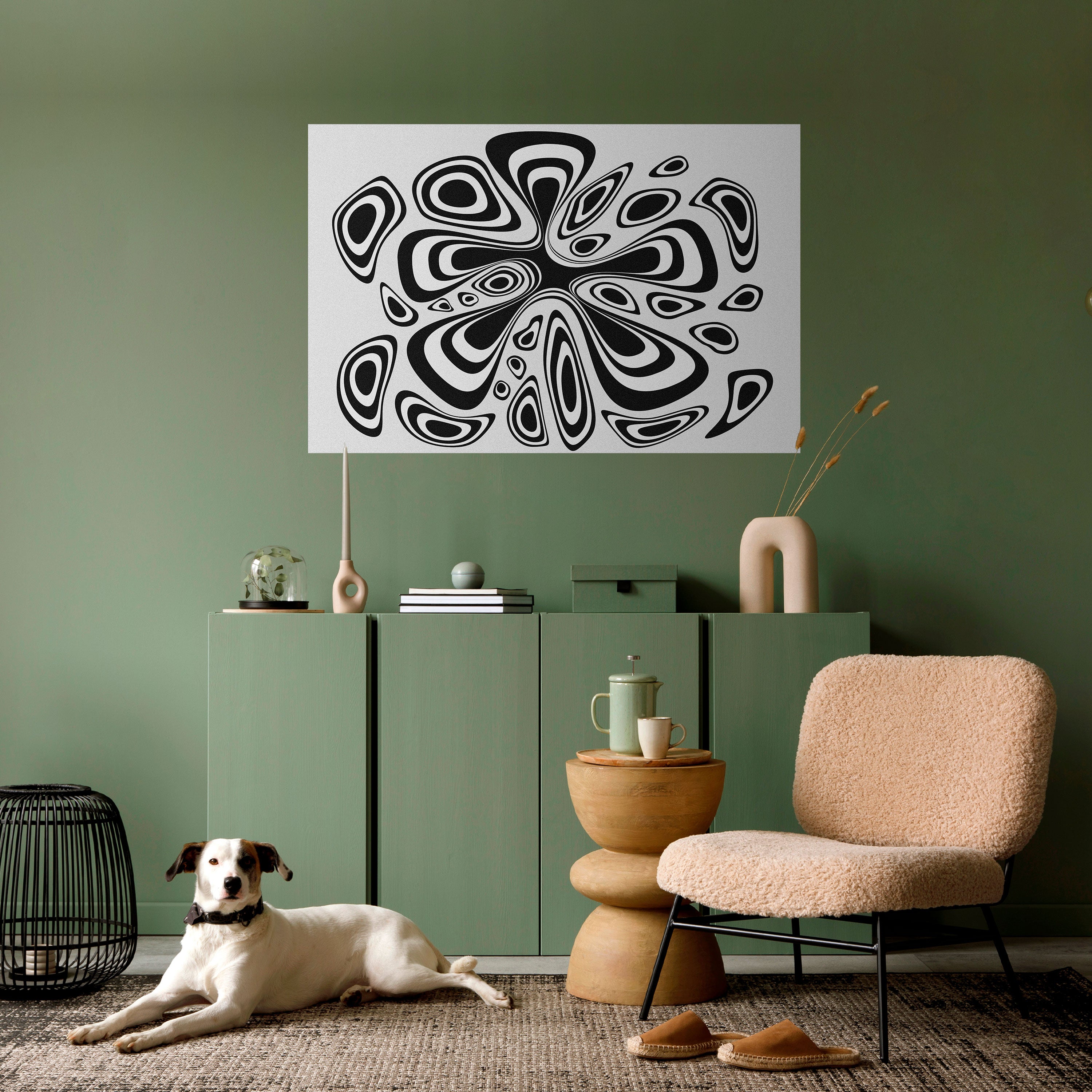 Póster horizontal autoadhesivo despegable HIPNOTIZANTE BLOT