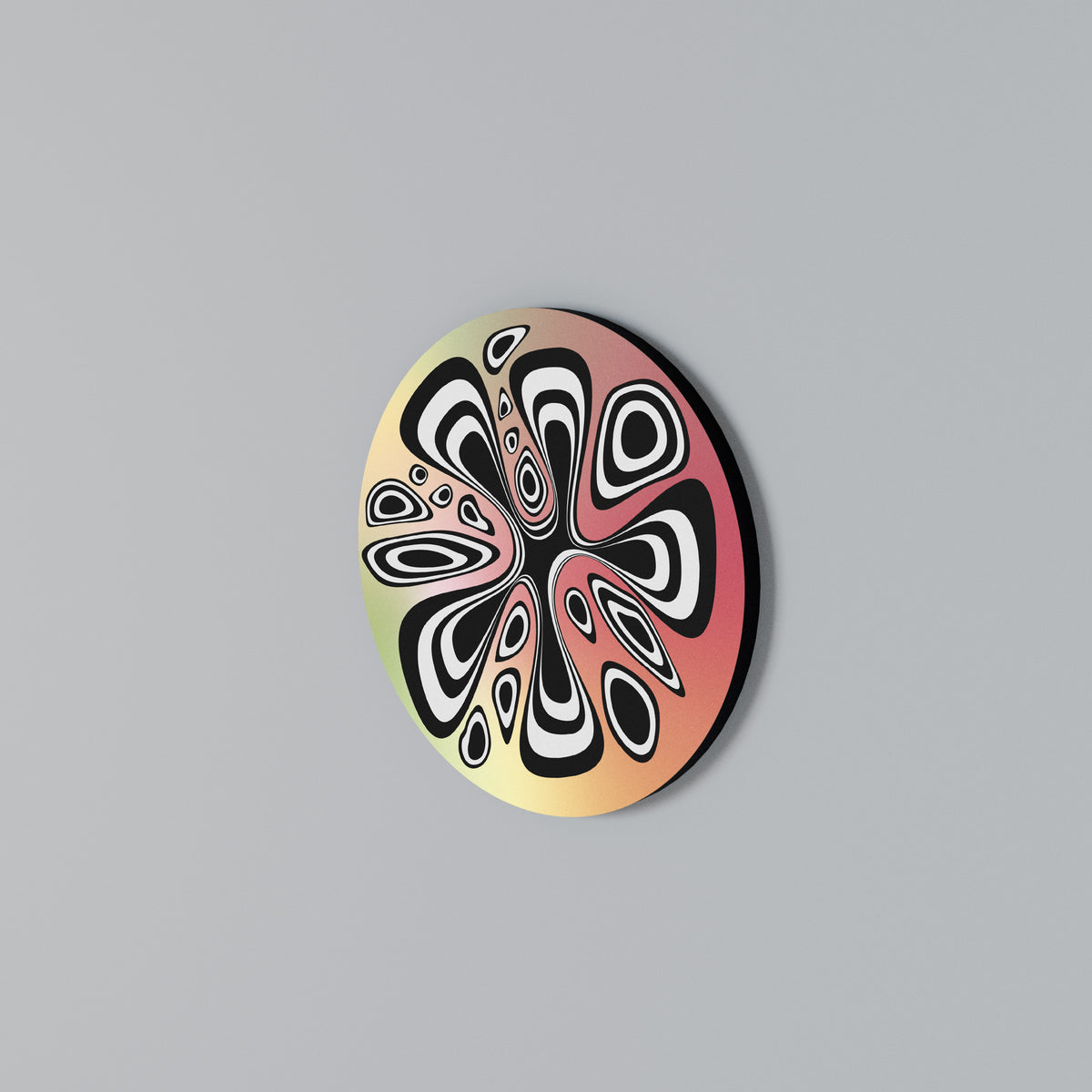 ILLUSIONARY SPLASH Arte de pared redondo